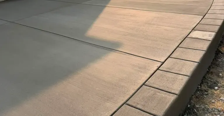 Backyard concrete patio by D&M Concrete in Virginia