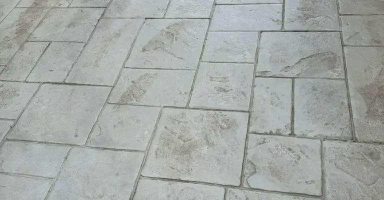 Decorative stamped concrete finish by D&M Concrete in Virginia