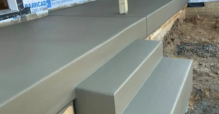 Smooth concrete garage floor by D&M Concrete in Virginia